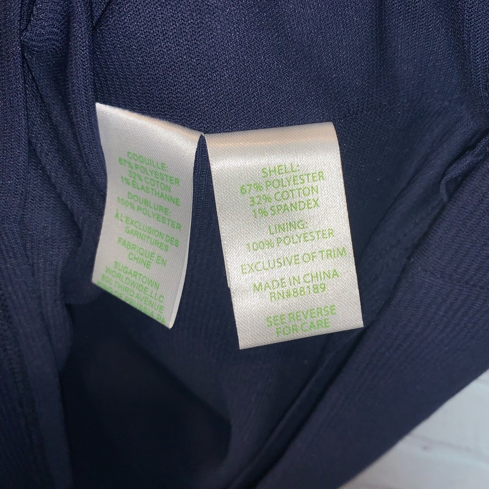 NEW Lilly Pulitzer Callista Navy Dress White Trim Size M - Picture 7 of 10